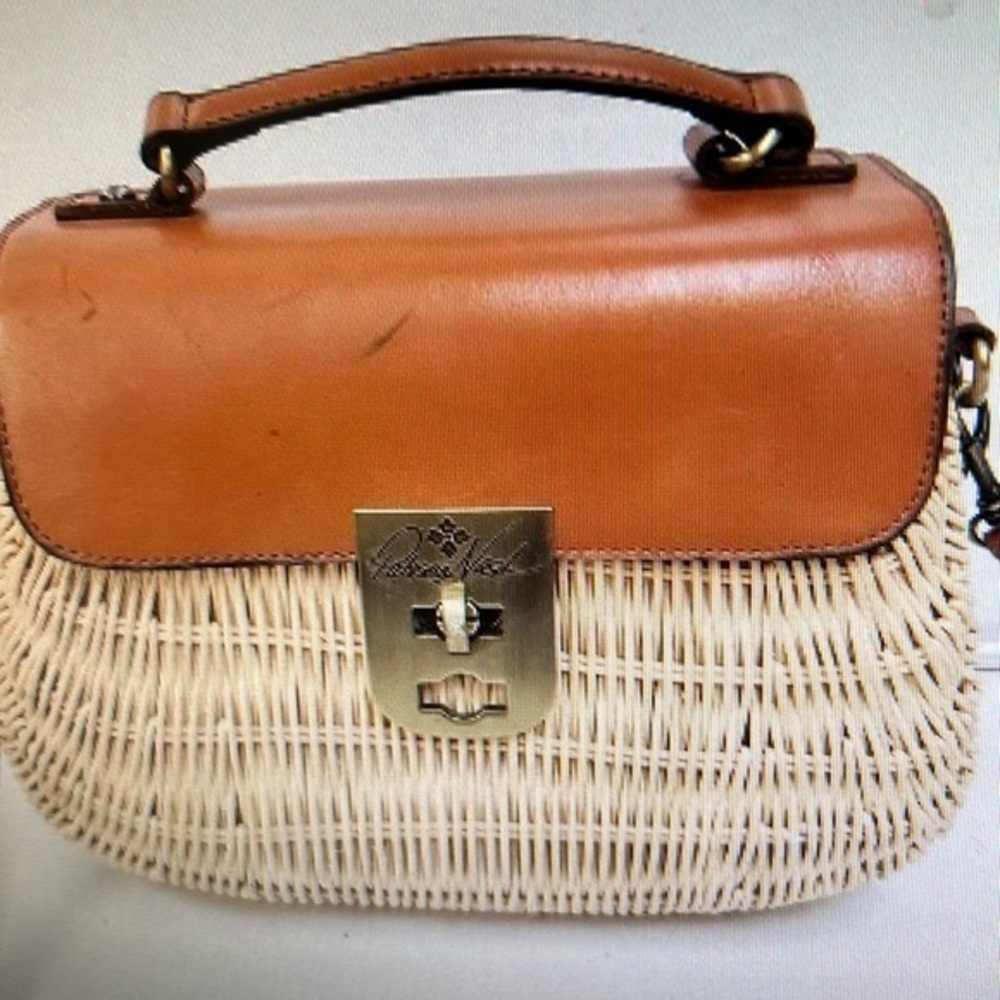 Patricia Nash wicker  and‎ leather shoulder bag